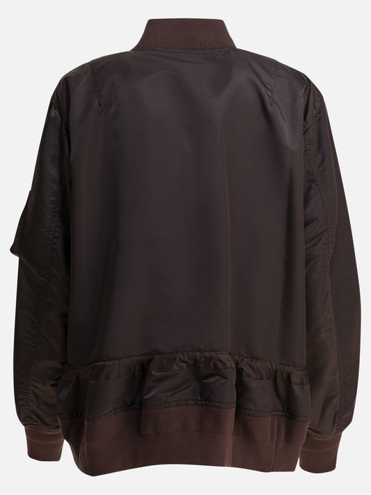 Bomber jackets Solid colour  Brown - Sacai Women | PDP | VIETTI Online Store | 2
