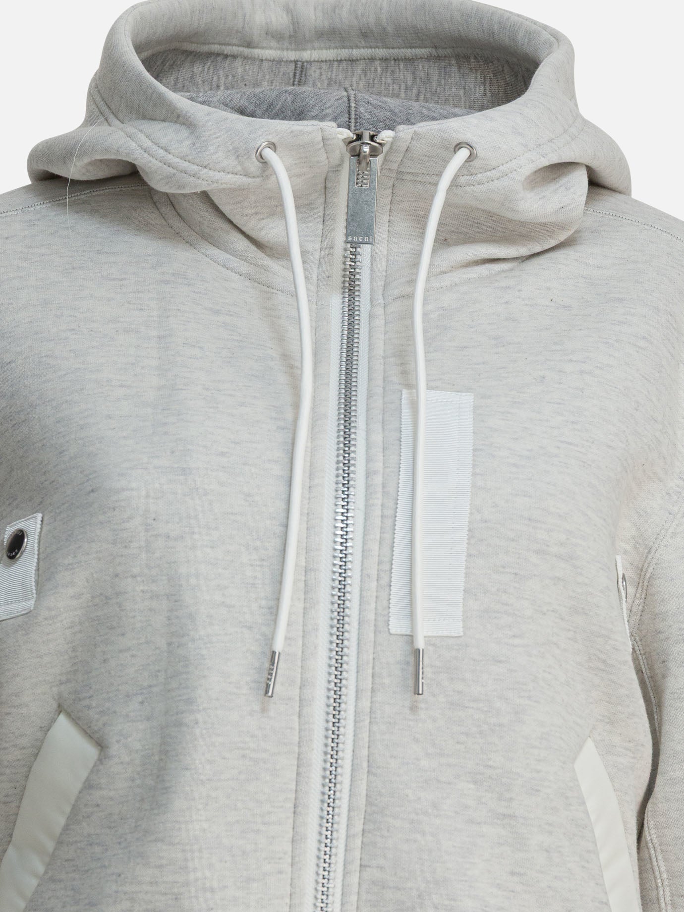 Full zip sweatshirts Solid colour  Grey - Sacai Women | PDP | VIETTI Online Store | Zoom-Modal_3
