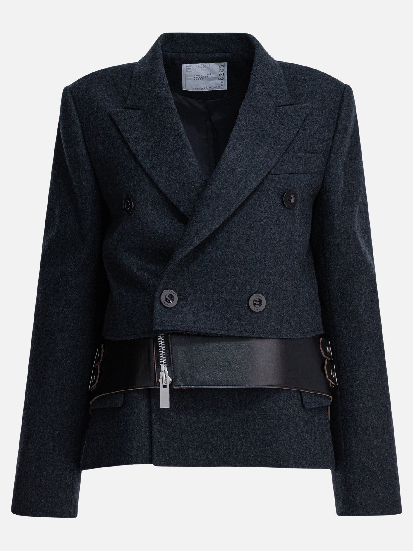 Short coats Pinstriped  Grey - Sacai Women | PDP | VIETTI Online Store | Zoom-Modal
