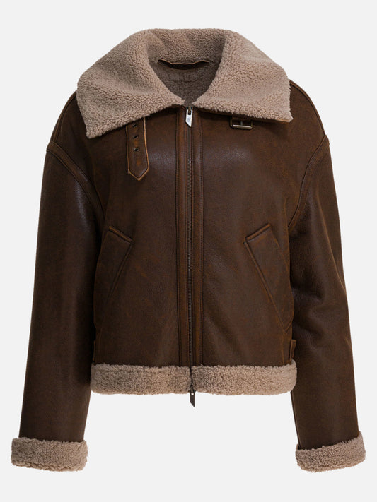 Shearling jackets Solid colour  Brown - Salvatore Santoro Women | PDP | VIETTI Online Store 
