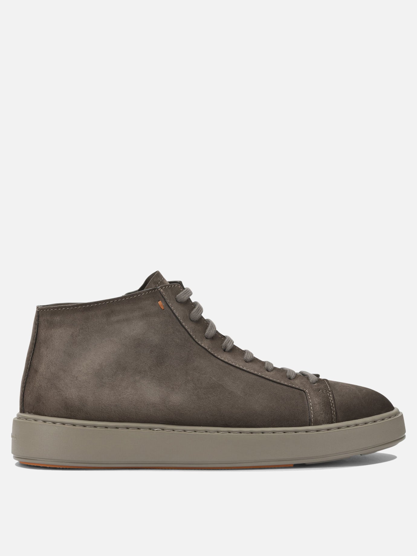 High top sneakers 100% suede - 100% rubber  Beige - Santoni Men | PDP | VIETTI Online Store | thumbnail
