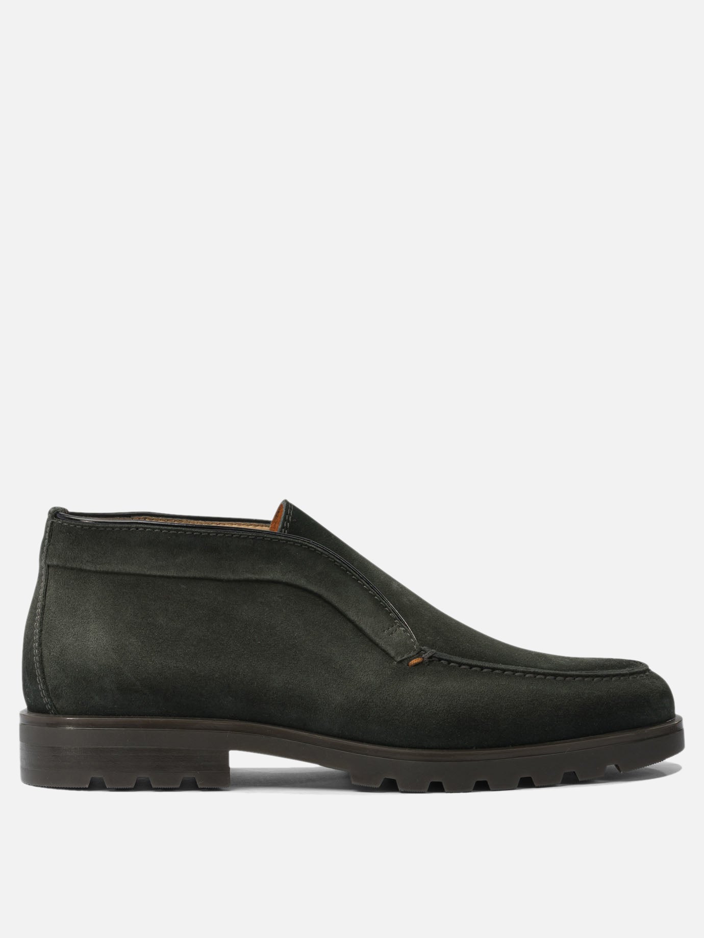 Pull-on boots 100% suede - 100% rubber  Green - Santoni Men | PDP | VIETTI Online Store | Zoom-Modal
