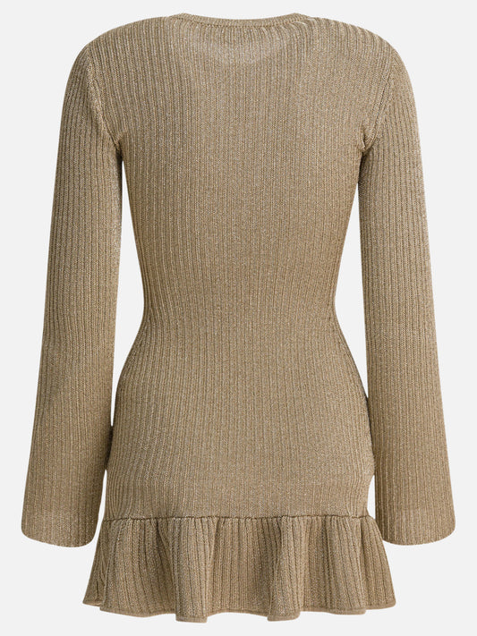 Mini dresses Solid colour  Gold - Self-portrait Women | PLP | VIETTI Online Store | 2
