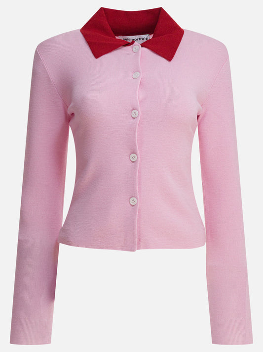 Cardigans Solid colour  Pink - Self-portrait Women | PDP | VIETTI Online Store 
