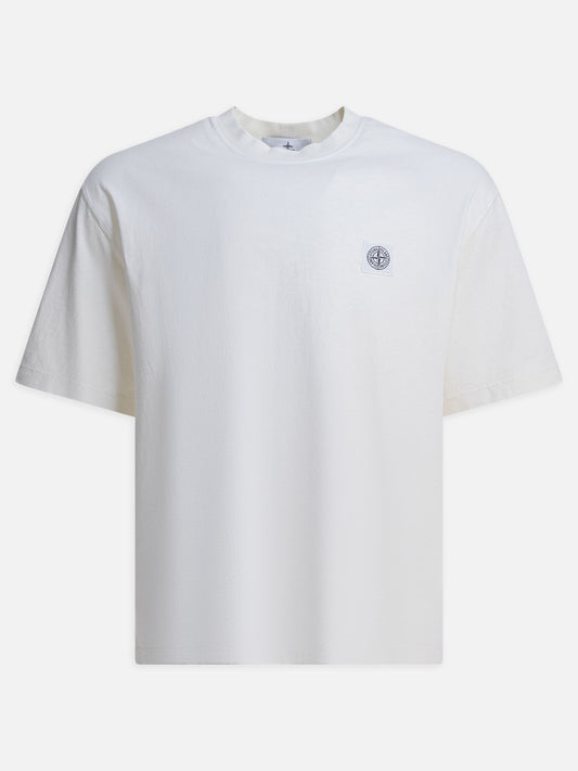 Crewneck t-shirts Logo  Beige - Stone Island Men | PLP | VIETTI Online Store 
