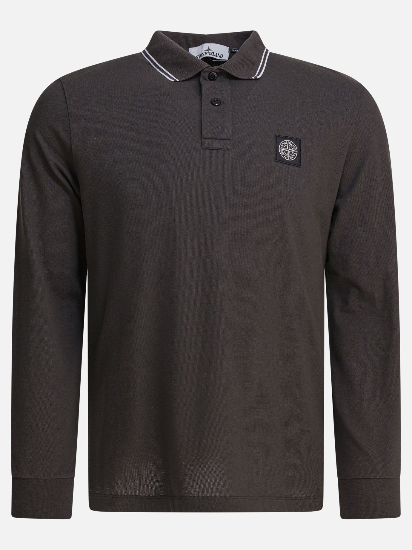 Polo shirts with buttons Logo  Grey - Stone Island Men | PDP | VIETTI Online Store | thumbnail