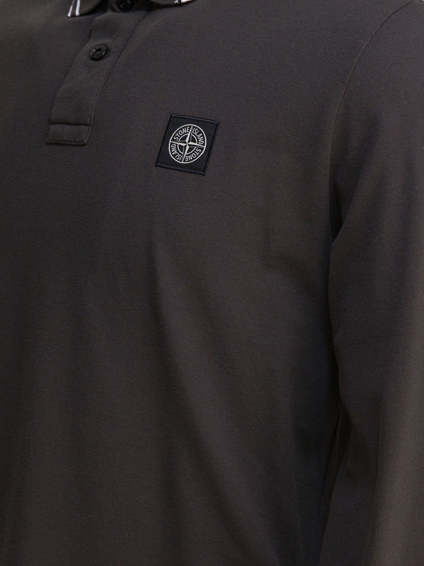 Polo shirts with buttons Logo  Grey - Stone Island Men | PDP | VIETTI Online Store | thumbnail_4