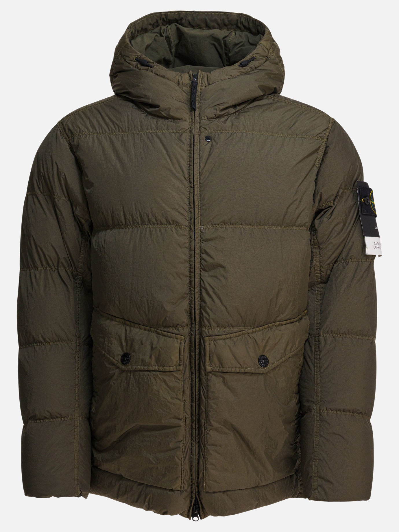 Down jackets Logo  Green - Stone Island Men | PDP | VIETTI Online Store | thumbnail