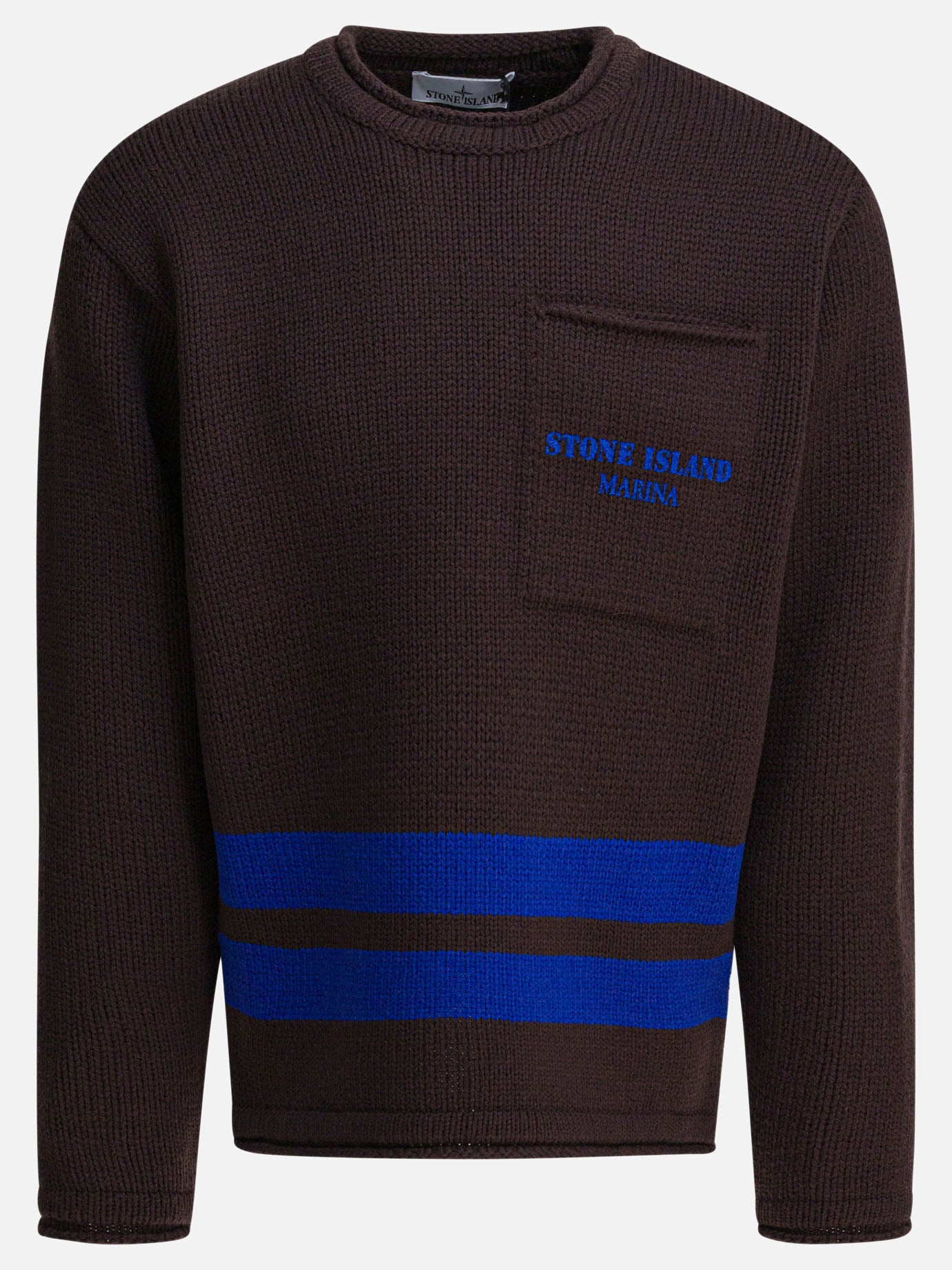 Crewneck sweaters Logo  Brown - Stone Island Men | PDP | VIETTI Online Store | thumbnail