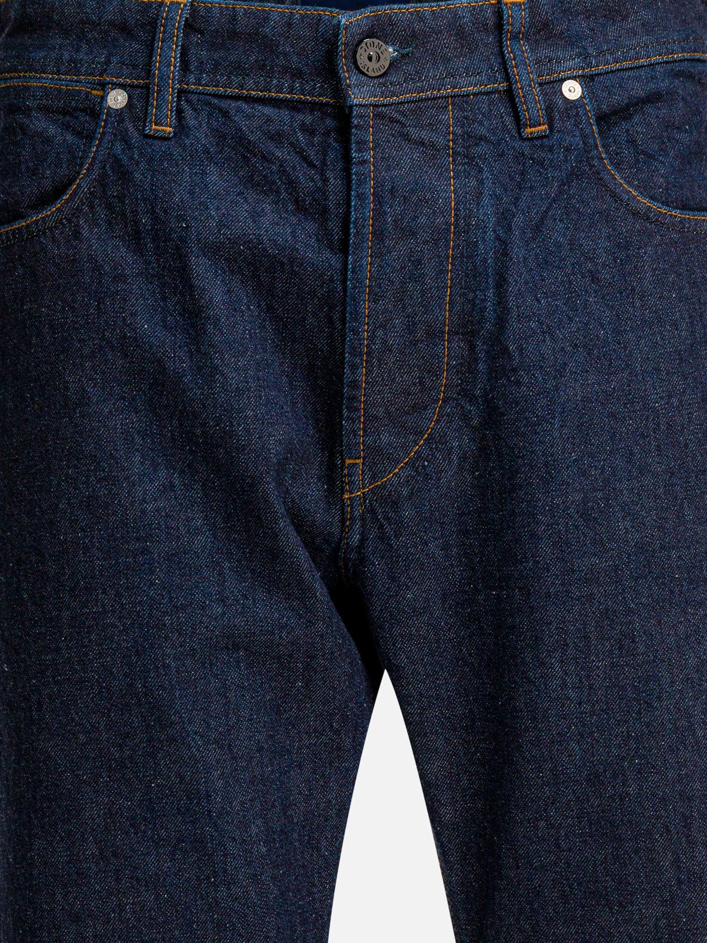 Straight-leg jeans Solid colour  Blue - Stone Island Men | PDP | VIETTI Online Store | thumbnail_3
