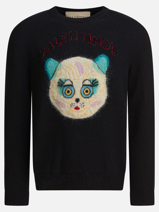 Crewneck sweaters Embroidered  Black - Valentino Men | PDP | VIETTI Online Store 
