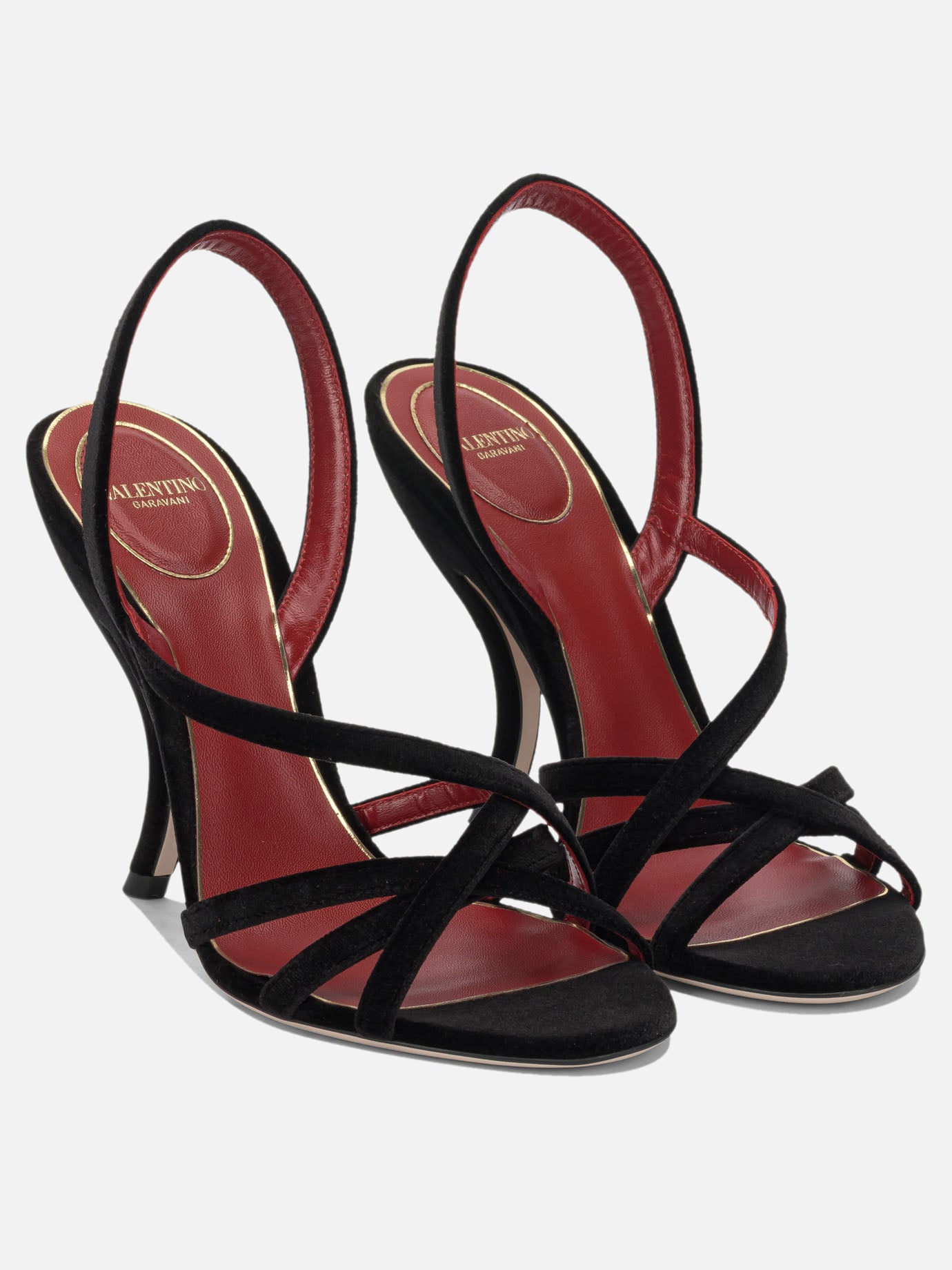Heeled sandals 100% fabric - 100% leather - 100% rubber  Black - Valentino Garavani Women | PDP | VIETTI Online Store | Zoom-Modal_2
