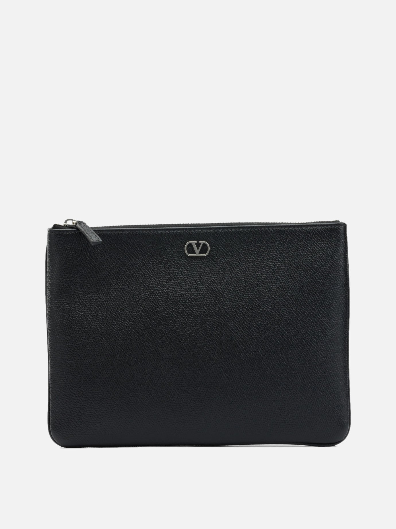 Pouch 100% leather  Black - Valentino Garavani Men | PDP | VIETTI Online Store | Zoom-Modal
