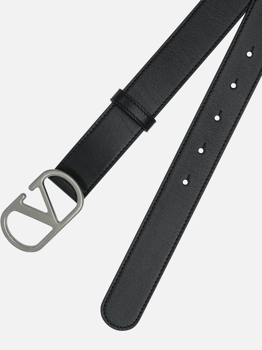 Leather belts 100% leather  Black - Valentino Garavani Men | PLP | VIETTI Online Store | 2

