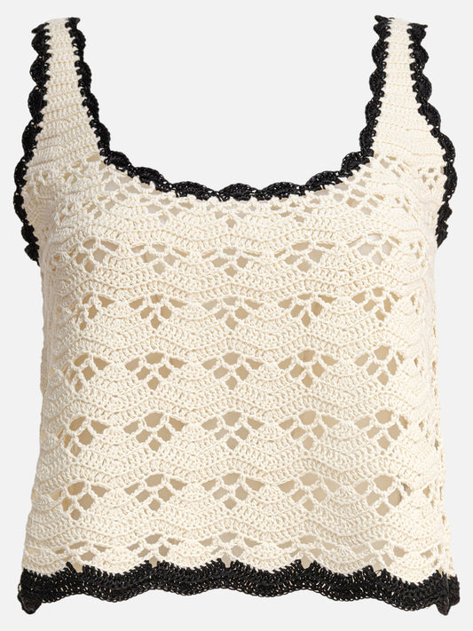 Tank tops Textured knit  Beige - Zimmermann Women | PDP | VIETTI Online Store 
